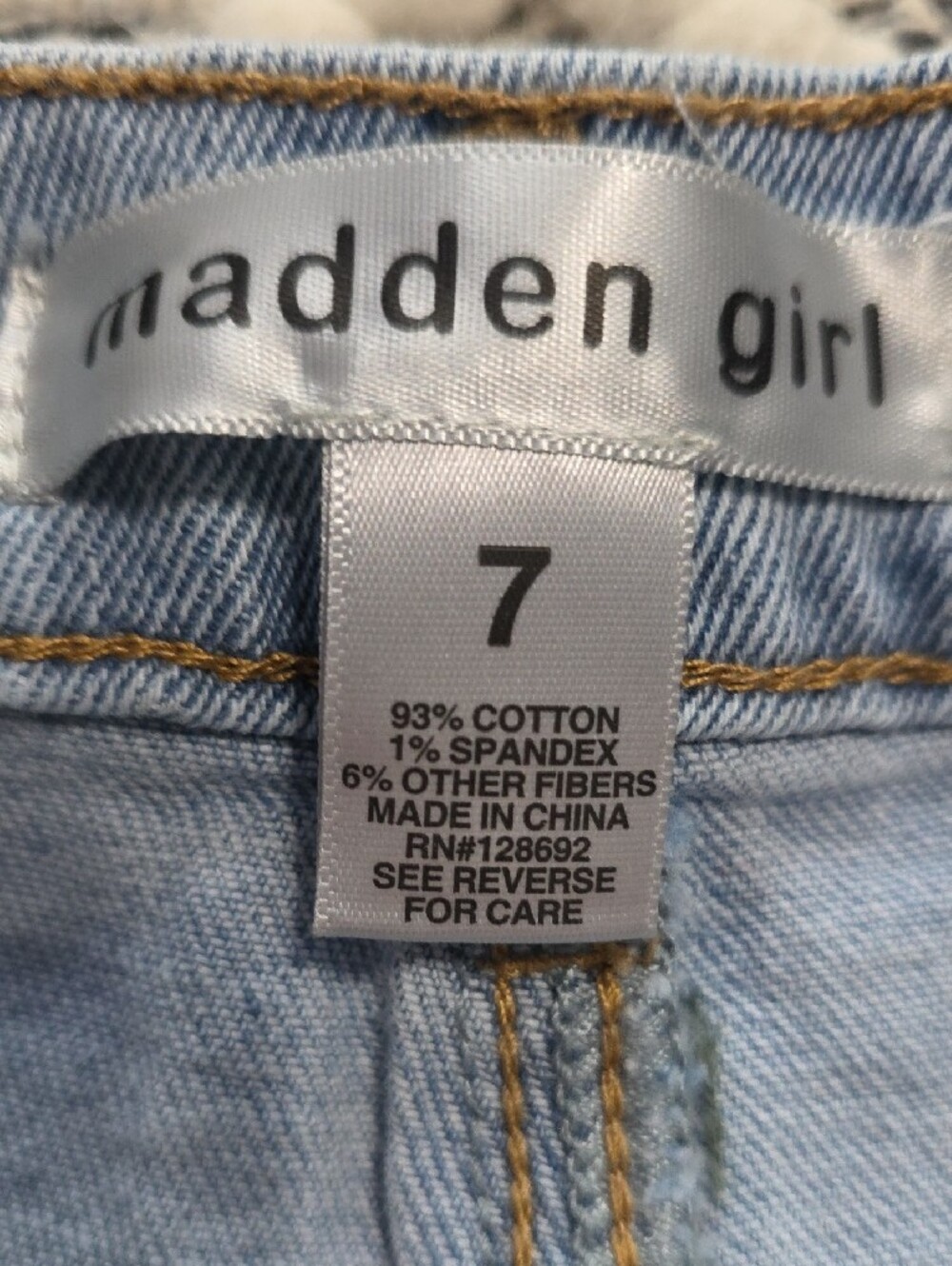 Madden Girl Light Wash Denim Cutoff Shorts - Picture 2 of 3